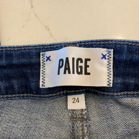 Paige Colette Crop‎ Flare Jeans in Mai Tai size 24 - Picture 7 of 12